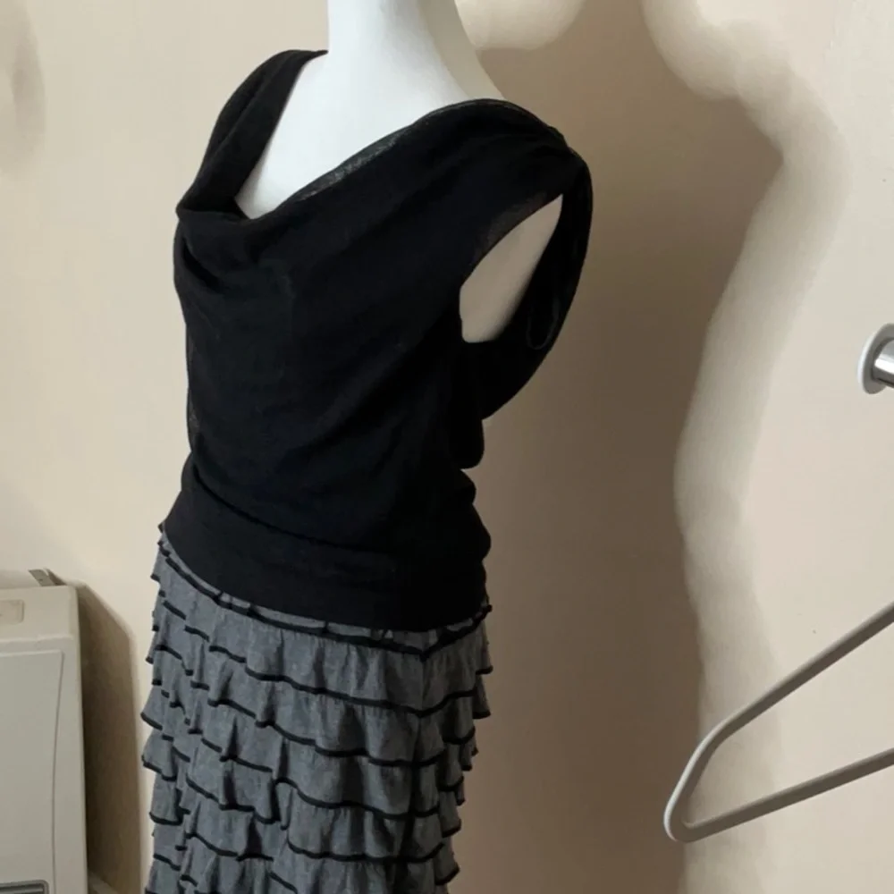 Weston Wear Black and Gray Layered Ruffle Dress - Picture 5 of 10